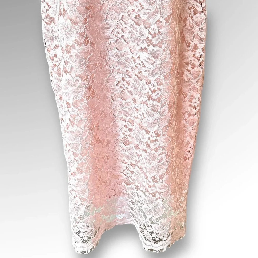 Enfocus Studio Pink Lace Sleeveless Midi Dress Size 12